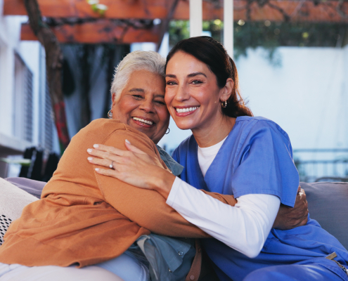 self employed live in carer