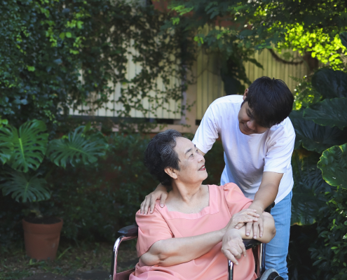 Carer providing dementia care in Cockerham for an elderly family member at home